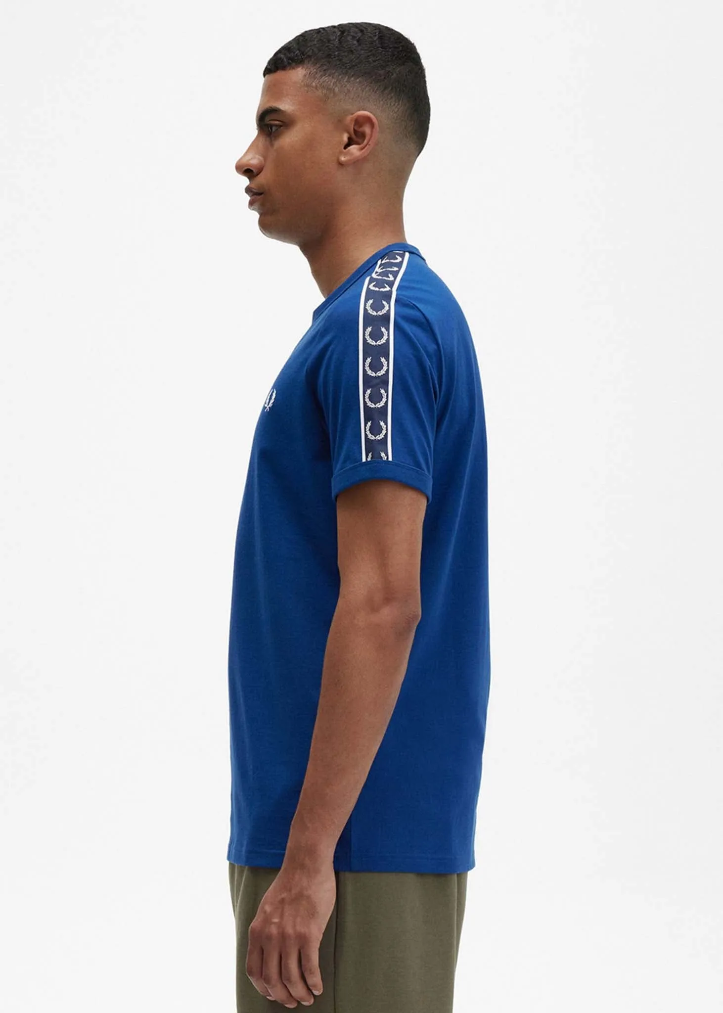 Contrast tape ringer t-shirt - shaded cobalt navy