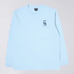 Edwin Fuji Scenery LS T-Shirt - Cerulean Blue