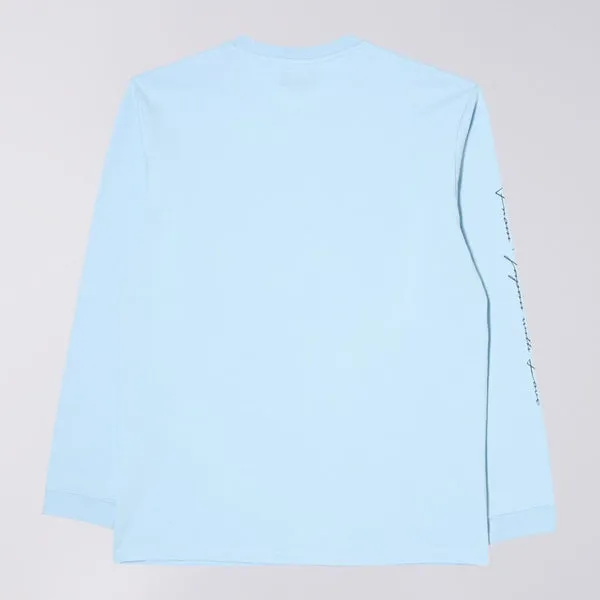 Edwin Fuji Scenery LS T-Shirt - Cerulean Blue