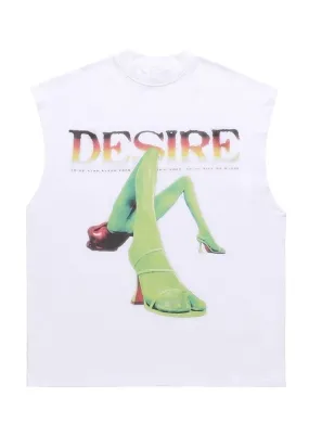 Foot fetish sleeveless t-shirt retro tank top surfer vest