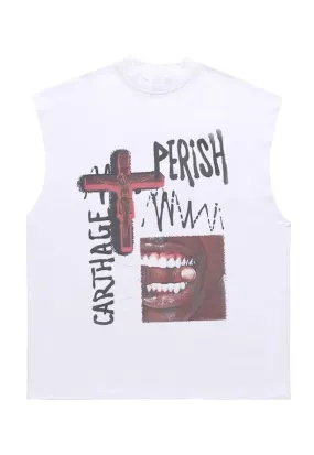 Grunge tank top surfer vest retro punk sleeveless t-shirt