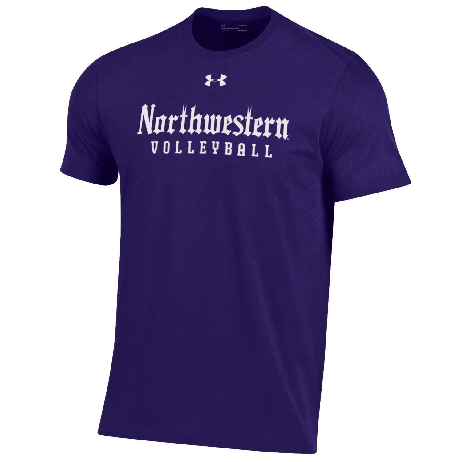 Northwestern Wildcats Men's Under Armour Gothic Volleyball Purple T-Shirt