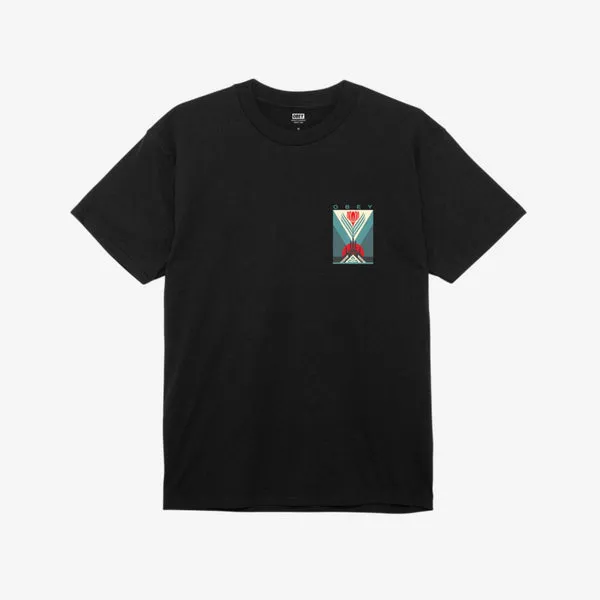 Obey Green Power Factory T-Shirt - Black