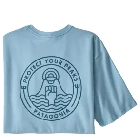 Patagonia Peak Protector Badge T-Shirt - Fin Blue