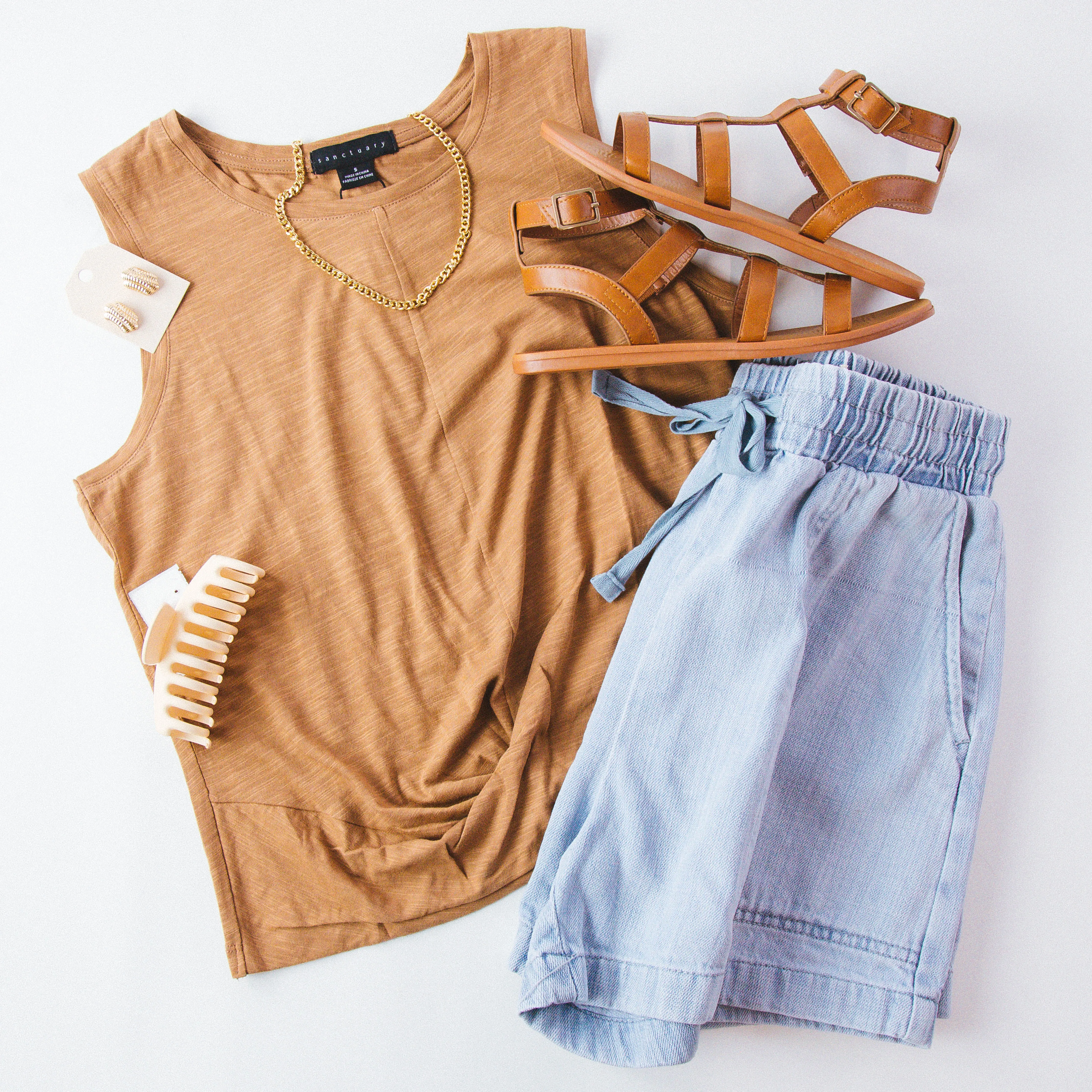Ruth Elastic Waist Shorts, Unwind | Blank NYC