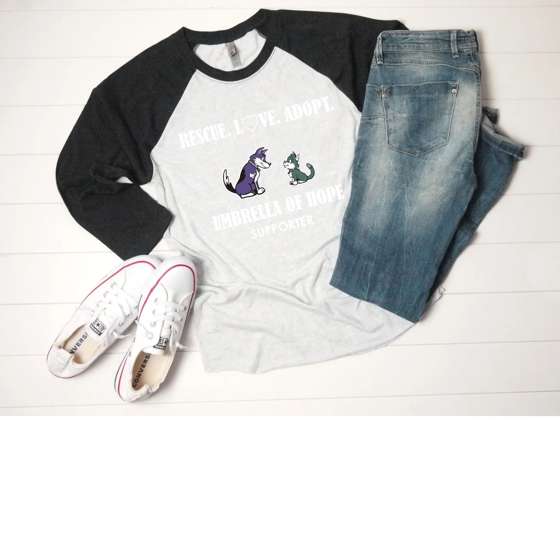 Umbrella of Hope Rescue - Raglan Tee (Available in several colors)
