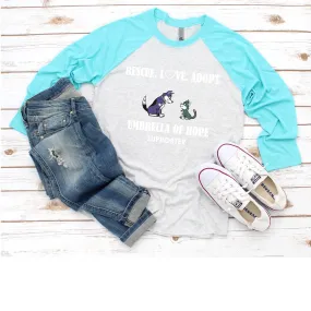 Umbrella of Hope Rescue - Raglan Tee (Available in several colors)