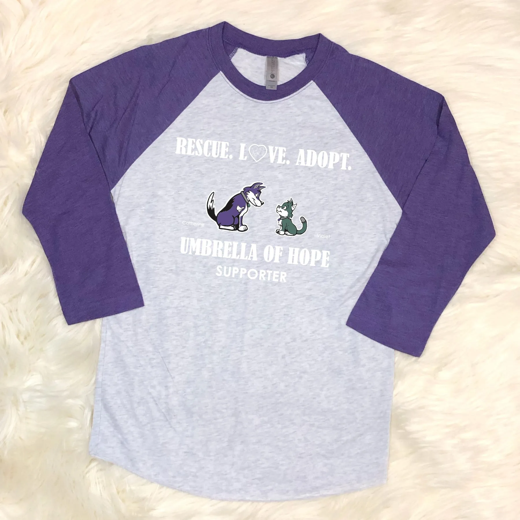 Umbrella of Hope Rescue - Raglan Tee (Available in several colors)