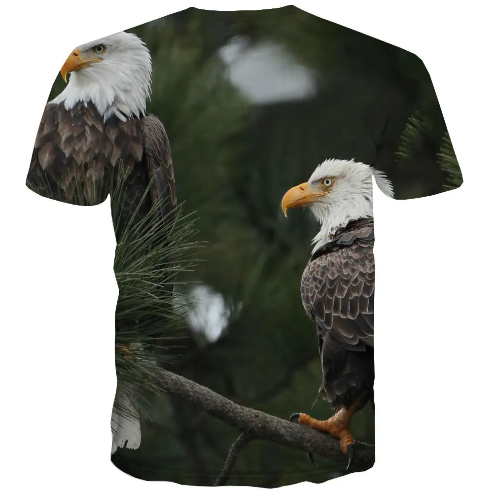 USA T-shirt Men Animal T-shirts Graphic Raptor Tshirt Anime Fly T-shirts 3d Eagle Tshirts Cool