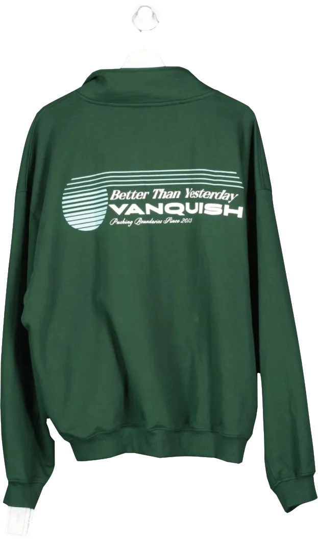 Vanquish Green Better Than Yesterday Half Zip Pullover UK XL